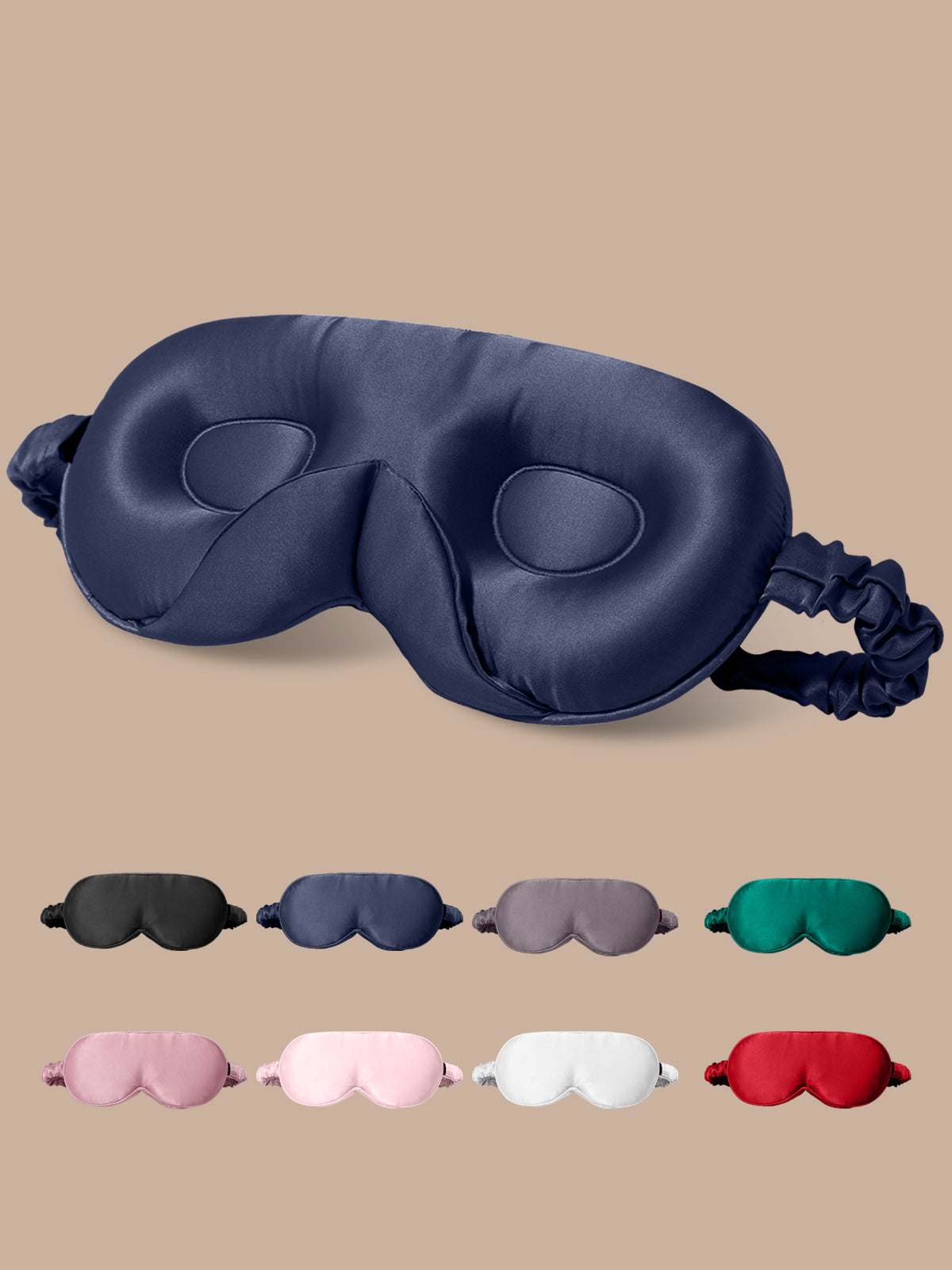 [Dunkelblau] SilkSilky-DE Reine Seide Eye Mask 001