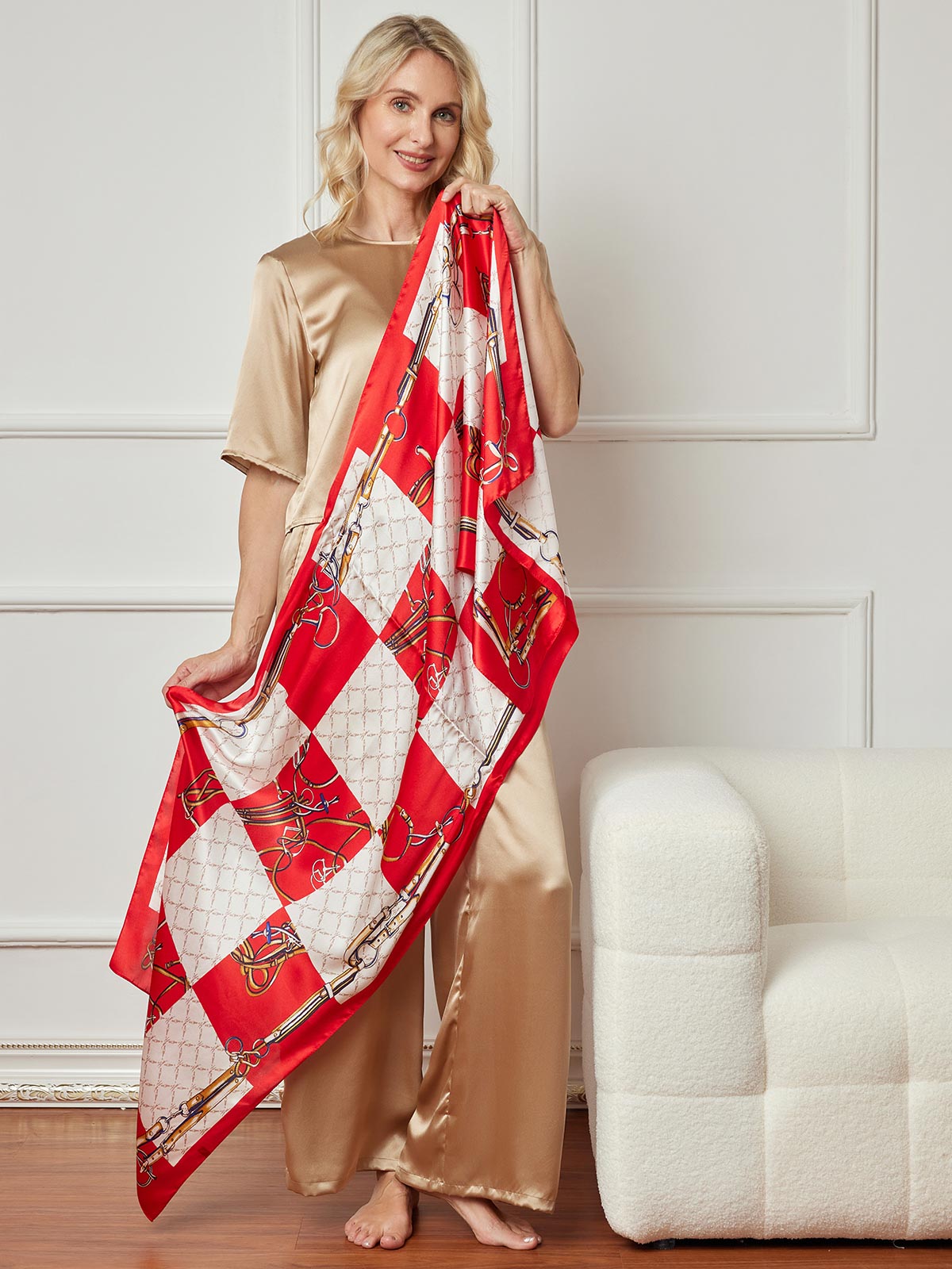 [P022] SilkSilky-DE Reine Seide Scarf 005,