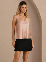 [Toskana] SilkSilky-DE Sleeveless V Neck Cami Top 006