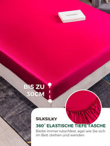 [Rotwein] SilkSilky-DE 25Momme Bettwäsche Sets 004