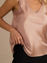 [Toskana] SilkSilky-DE Sleeveless V Neck Cami Top 004