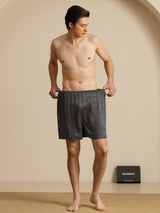 [Schwarzer Ginkgo] SilkSilky-DE Mens Sleep Bottoms 007