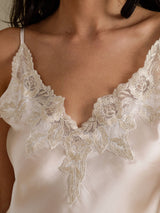 [Beige] SilkSilky-DE Sleeveless V Neck Camisole-Set 004