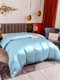 SilkSilky DE 19Momme Reine Seide Duvet Cover Hellblau 004