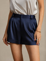 [Dunkelblau] SilkSilky-DE Damen Shorts 003