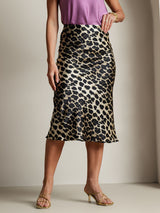 [Leopard] SilkSilky-DE 19Momme Reine Seide Skirt 005,