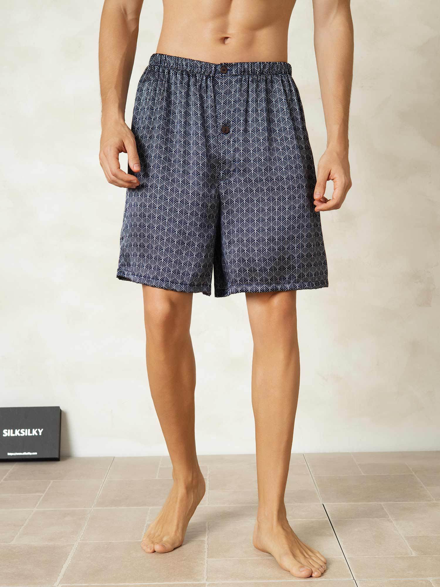 [MarineGinkgo] SilkSilky-DE Reine Seide Mens Sleep Bottoms 001