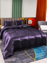 [Dunkelviolett] SilkSilky-DE Bettwäsche Sets 004