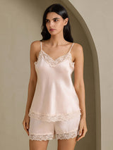 [Rosa] SilkSilky-DE Sleeveless V Neck Camisole-Set 001