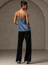 [Echtes Petrol] SilkSilky-DE Spaghetti Strap Cami Top 006