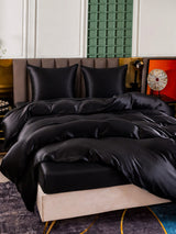 [Schwarz] SilkSilky-DE Bettwäsche Sets 003
