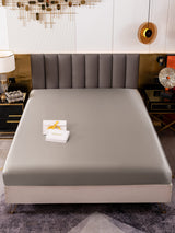[Grau] SilkSilky-DE 19Momme Spannbettlaken 002