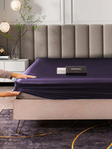 [Dunkelviolett] SilkSilky-DE 22Momme Spannbettlaken 005