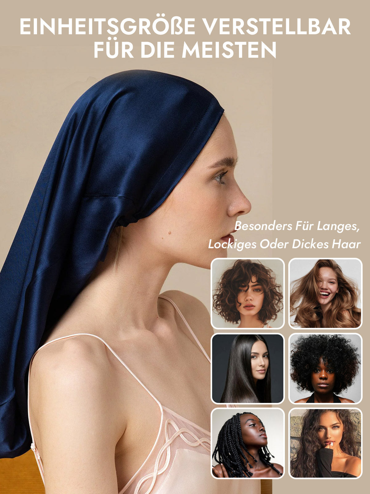 [Dunkelblau] SilkSilky-DE Schlafmützen 006