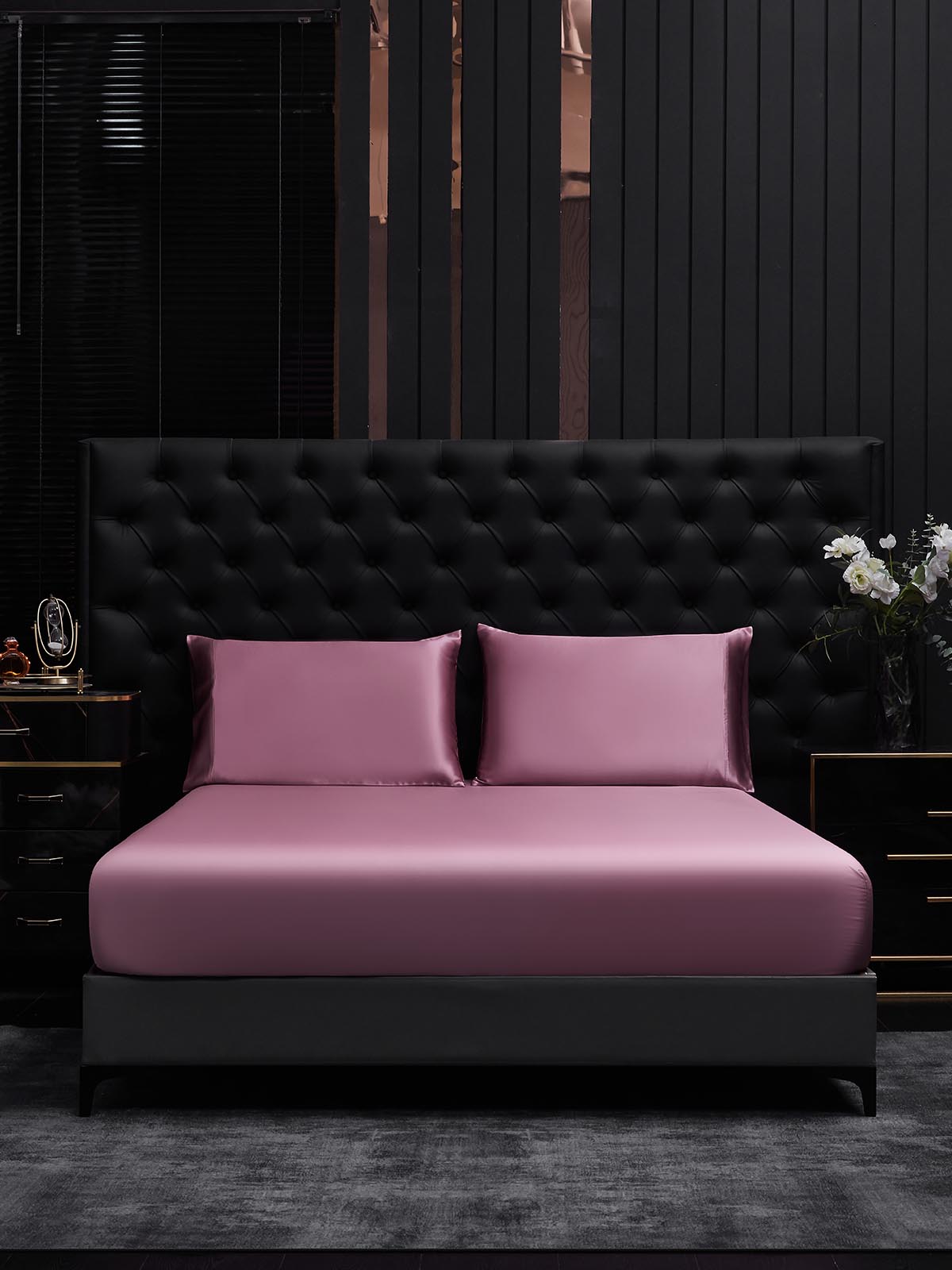 [Mauve Orchidee] SilkSilky-DE 19Momme Reine Seide Bedding Set 002
