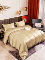 [Beige] SilkSilky-DE 19Momme Reine Seide Bedding Set 001