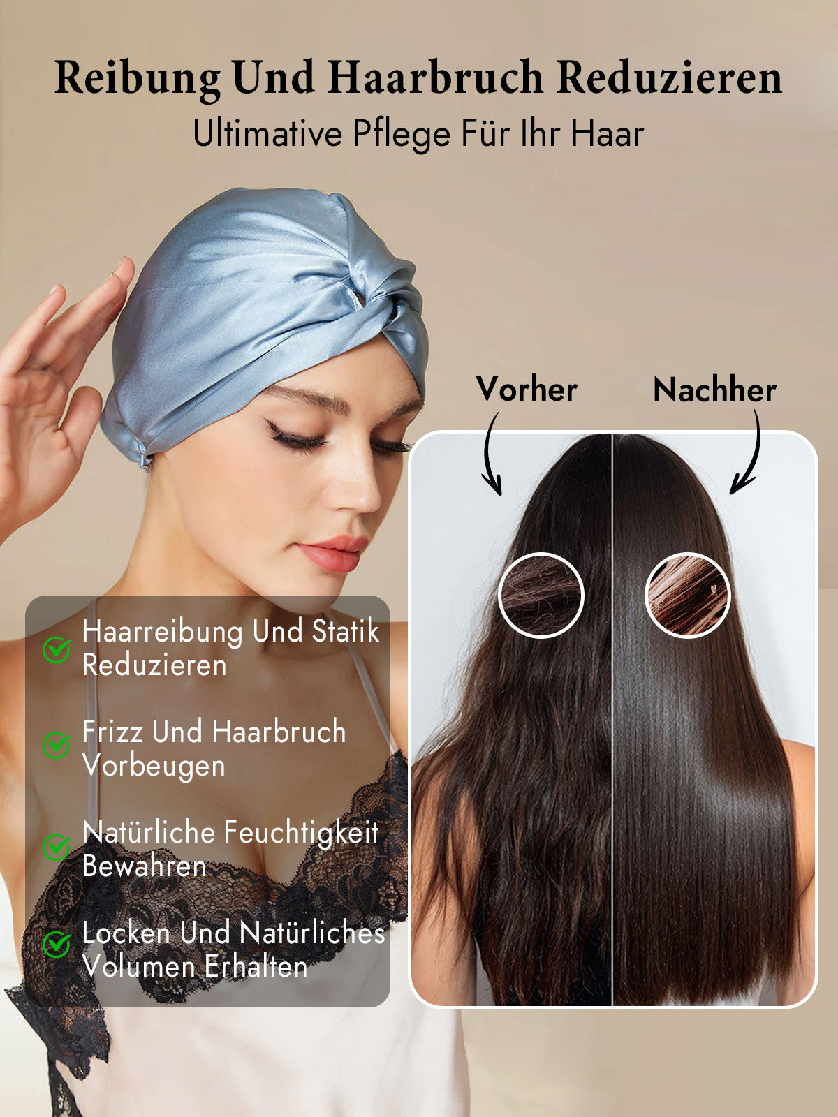 [Stahlblau] SilkSilky-DE Schlafmützen 005