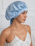 SilkSilky-DE Reine Seide Sleep Cap Hellblau 004