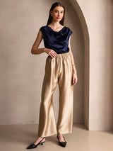 [Champagner] SilkSilky-DE 19Momme Seide Womens Pants 007,
