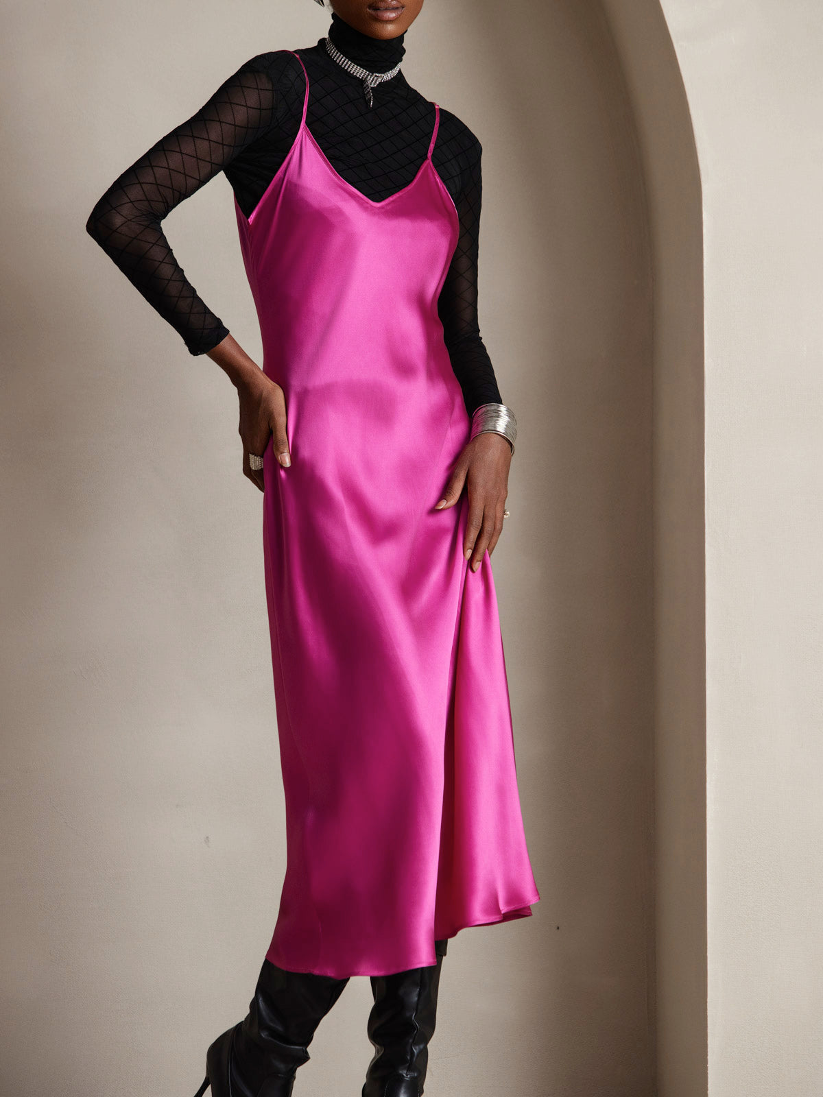 [Rosarot] SilkSilky-DE Reine Seide Dress 006