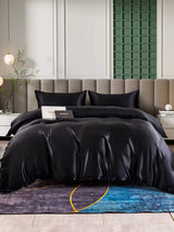 [Schwarz] SilkSilky-DE 25Momme Bettwäsche Sets 001