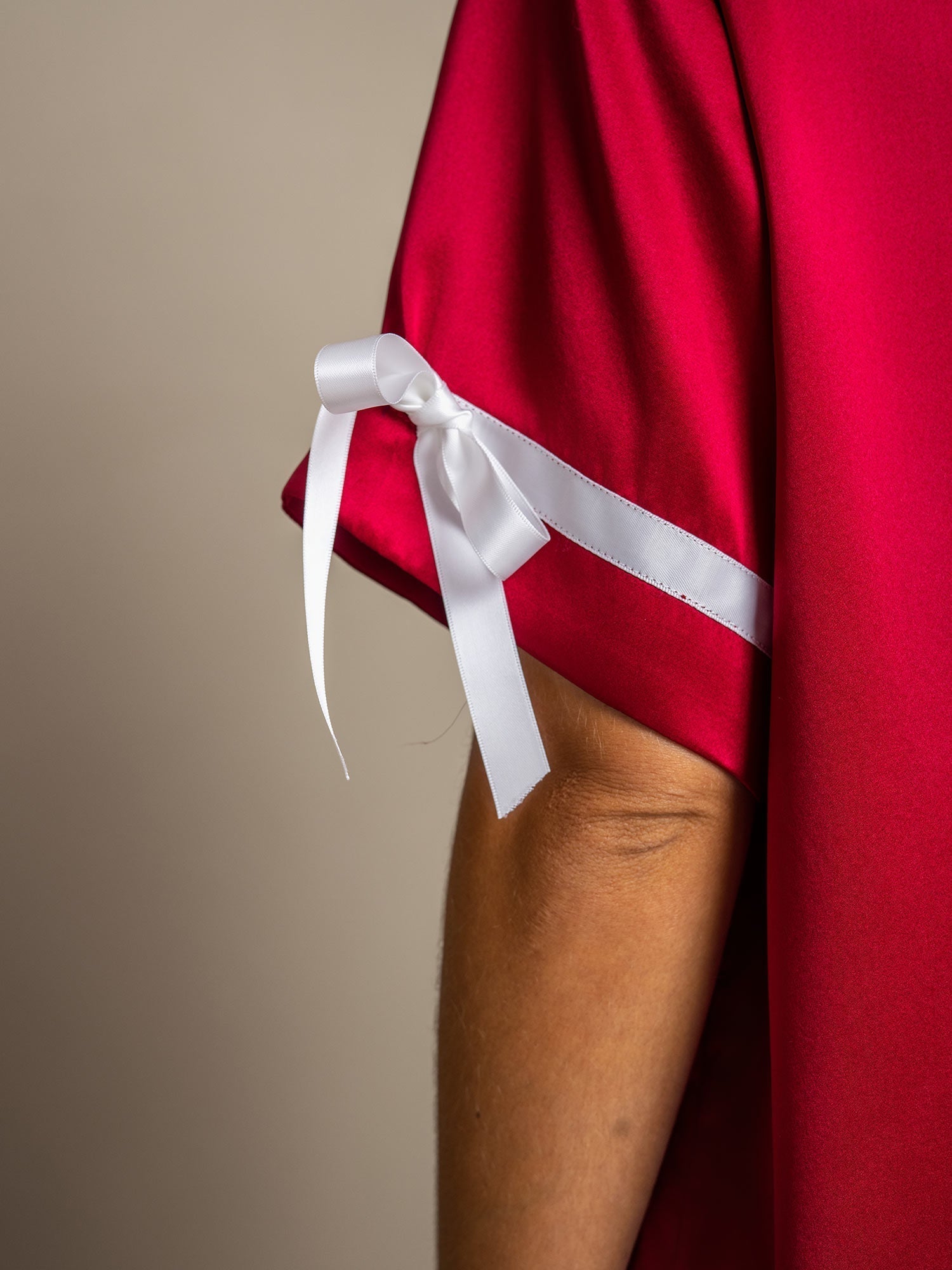 [Rotwein] SilkSilky-DE Reine Seide Womens Pajamas 005,