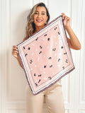 Reine Seide bedruckter Designer quadratischer Schal 53x53cm / 21