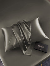 [Dunkelgrau] SilkSilky-DE 19Momme Reine Seide Pillowcase 004