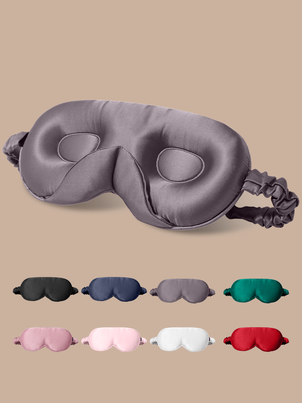 [Dunkelgrau] SilkSilky-DE Reine Seide Eye Mask 001
