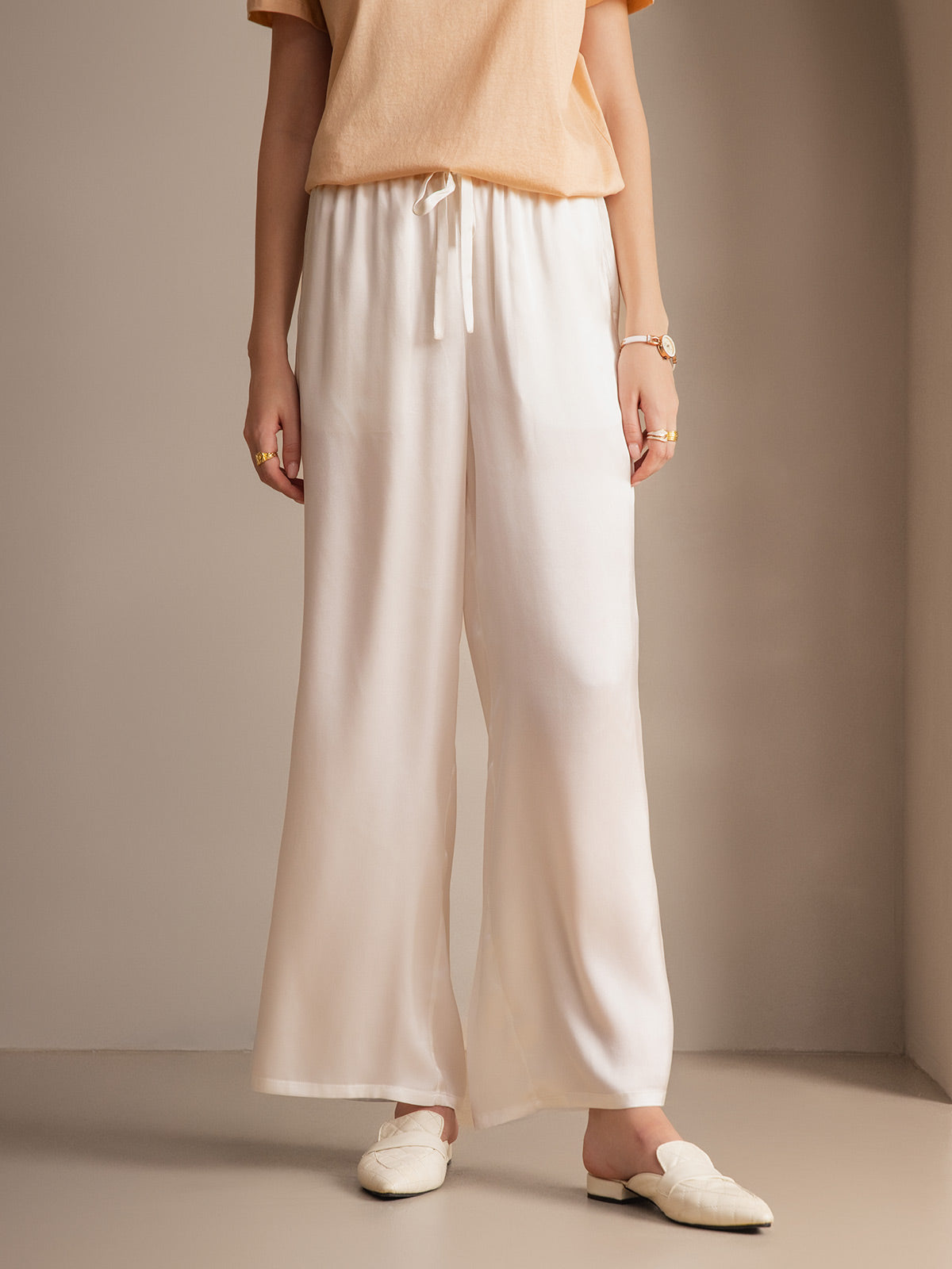 [Rosa] SilkSilky-DE Reine Seide Womens Pants 007