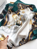 SilkSilky DE Reine Seide Scarf Dunkelgrün 003