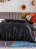 SilkSilky DE 19Momme Reine Seide Duvet Cover Schwarz 003