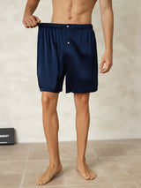 [Dunkelblau] SilkSilky-DE Mens Sleep Bottoms 005