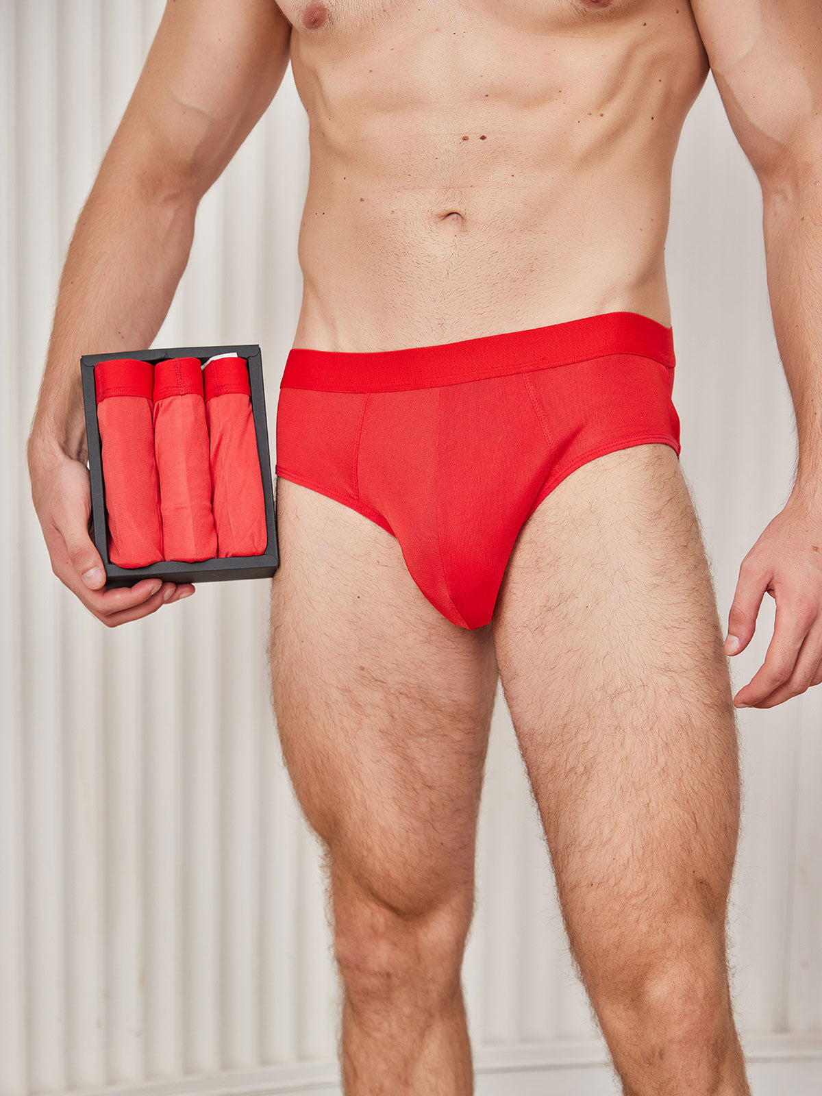 [Rot] SilkSilky-DE Reine Seide Mens Underwear 001