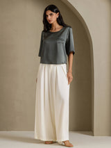 [Dunkelgrau] SilkSilky-DE Half Sleeve T-Shirt 007