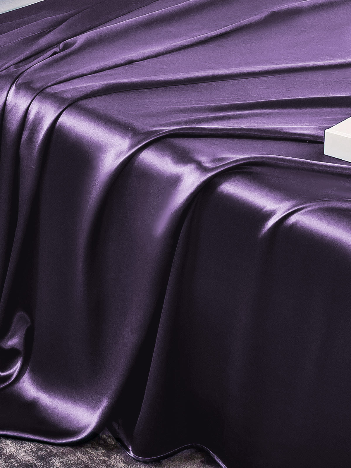 [Dunkelviolett] SilkSilky-DE 22Momme Reine Seide Bedding Set 005,