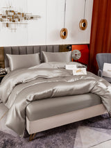 [Grau] SilkSilky-DE 19Momme Reine Seide Bedding Set 003