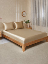 [Beige+Khaki] SilkSilky-DE Bettwäsche Sets 001