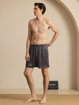 [Schwarzer Ginkgo] SilkSilky-DE Mens Sleep Bottoms 006