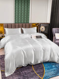 SilkSilky DE 25Momme Reine Seide Bedding Set Silber 001