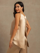 [Champagner] SilkSilky-DE Sleeveless Scoop Neck Cami Top 002