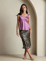 [Dunkelviolett] SilkSilky-DE Sleeveless Cami Top 008