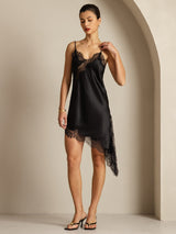 [Schwarz] SilkSilky-DE Reine Seide Dress 003