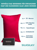 [Rotwein] SilkSilky-DE 30Momme Reine Seide Pillowcase 003