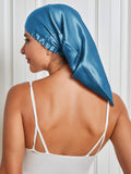 SilkSilky-DE Reine Seide Sleep Cap KönigBlau 001