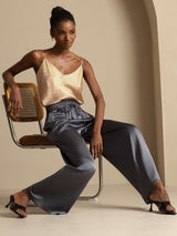 [Dunkelgrau] SilkSilky-DE 19Momme Womens Pants 007