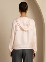 [Rosa] SilkSilky-DE Langärmelig Hoher Kragen Oberbekleidung 002