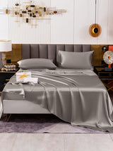 [Grau] SilkSilky-DE 19Momme Bettwäsche Sets 002