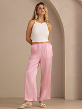 [Rosa Nadelstreifen] SilkSilky-DE Womens Pants 006