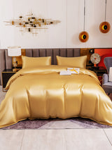 [Champagner] SilkSilky-DE 19Momme Bettwäsche Sets 005